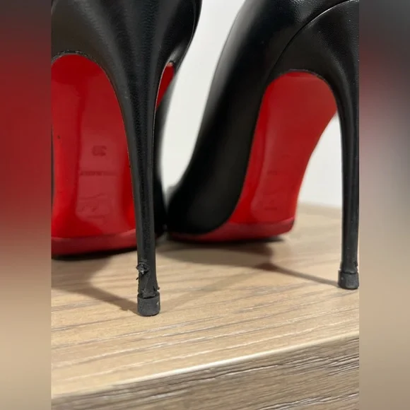 Christian Louboutin - Pigalle Follies Leather 100mm Red Sole, SZ 39 - Picture 3 of 11